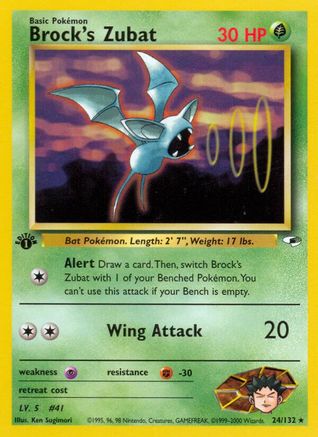 Brock's Zubat (24) 024 - Unlimited Gym Heroes - Rare