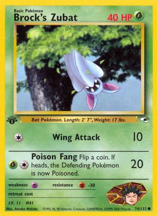 Brock's Zubat (74) - 74/132 - Common - Unlimited