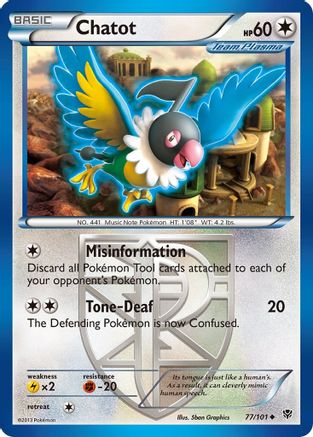 Chatot (Team Plasma) - 77/101 - Uncommon