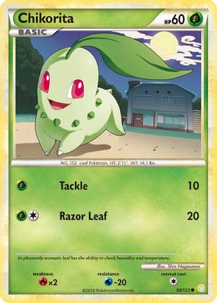 Chikorita - 59/123 - Common - Reverse Holo