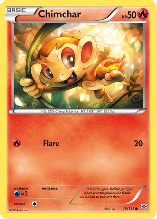 Chimchar - 15/135 - Common - Reverse Holo