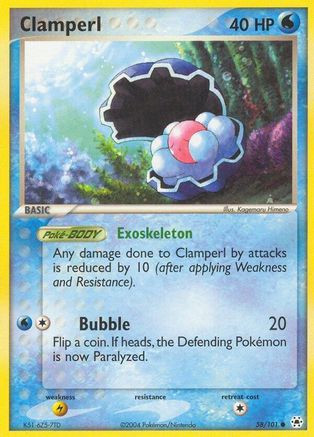 Clamperl - 58/101 - Common - Reverse Holo