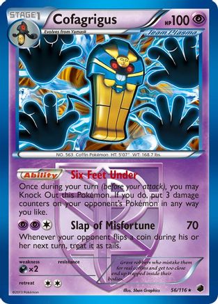 Cofagrigus (Team Plasma) (56) 056/116  - Holofoil Plasma Freeze - Holo Rare