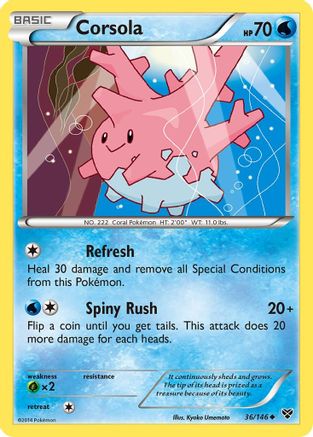 Corsola - 36/146 - Uncommon - Reverse Holo