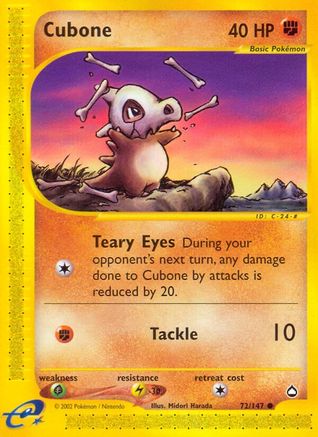 Cubone - 72/147 - Common - Reverse Holo