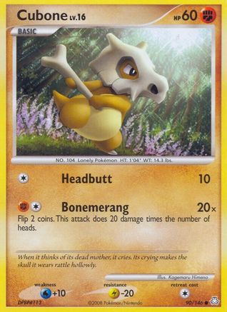 Cubone - 90/146 - Common - Reverse Holo