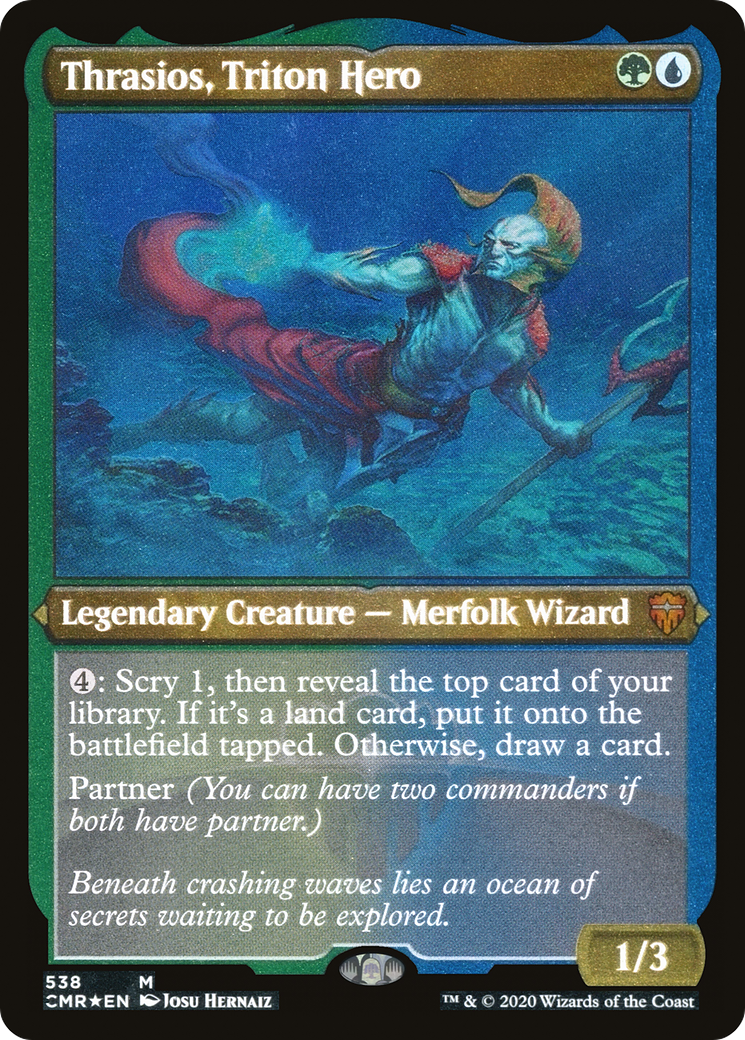 Thrasios, Triton Hero (Foil Etched) (CMR-538) Foil