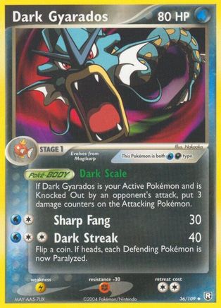 Dark Gyarados 036/109 - Reverse Holofoil Team Rocket Returns - Uncommon