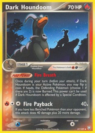 Dark Houndoom 037/109 - Reverse Holofoil Team Rocket Returns - Uncommon