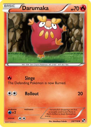 Darumaka (24) - 24/114 - Uncommon - Reverse Holo