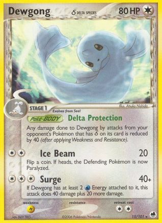 Dewgong (Delta Species) - 15/101 - Rare - Reverse Holo
