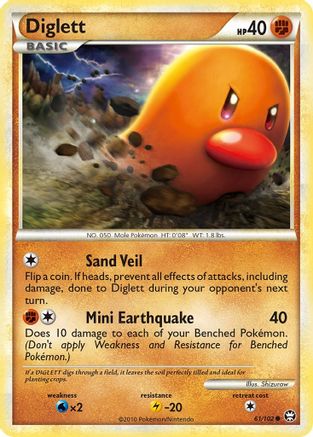 Diglett - 61/102 - Common - Reverse Holo