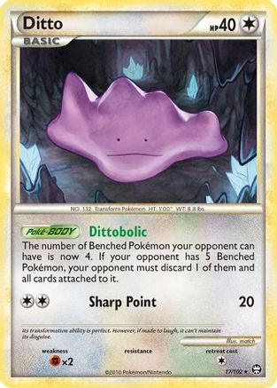 Ditto - 17/102 - Rare - Reverse Holo