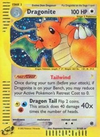 Dragonite (9) 009 - Holofoil Expedition - Holo Rare