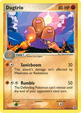 Dugtrio - 22/112 - Rare