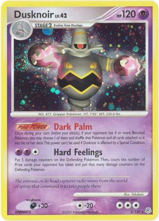Dusknoir 002/130 - Reverse Holofoil Diamond and Pearl - Holo Rare