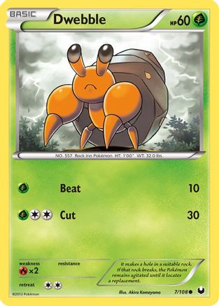 Dwebble - 7/108 - Common - Reverse Holo