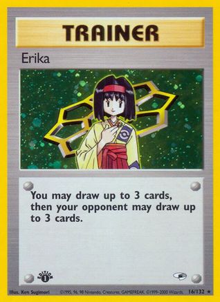 Erika (16) 016 - Unlimited Holofoil Gym Heroes - Holo Rare