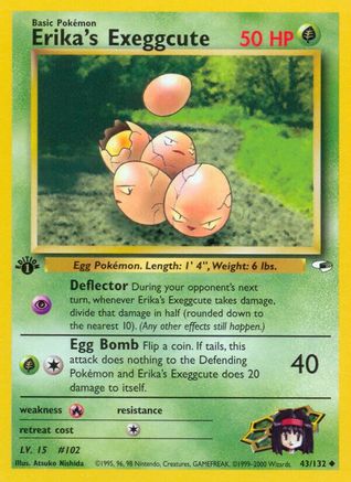 Erika's Exeggcute (43) 043 - Unlimited Gym Heroes - Uncommon