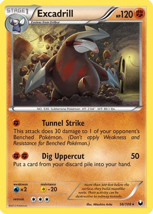 Excadrill (56) - 56/108 - Rare - Reverse Holo
