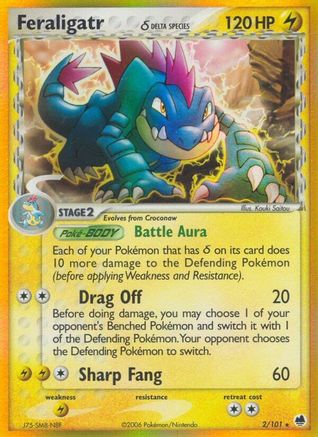Feraligatr (Delta Species) 002/101 - Holofoil Dragon Frontiers - Holo Rare