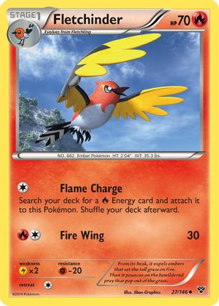 Fletchinder - 27/146 - Uncommon - Reverse Holo