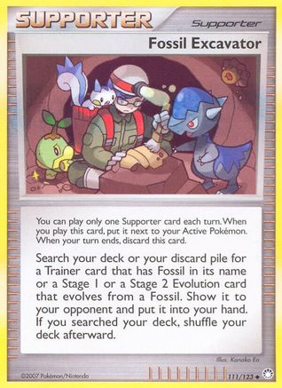 Fossil Excavator - 111/123 - Uncommon - Reverse Holo