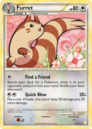 Furret - 21/123 - Rare - Reverse Holo