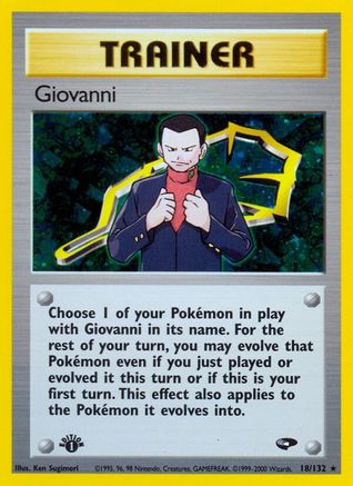 Giovanni (18) - Unlimited Holofoil Gym Challenge - Holo Rare
