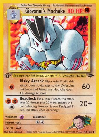 Giovanni's Machoke 042 - Unlimited Gym Challenge - Uncommon
