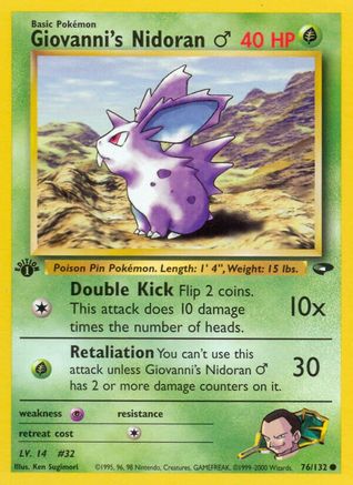 Giovanni's Nidoran M 076 - Unlimited Gym Challenge - Common