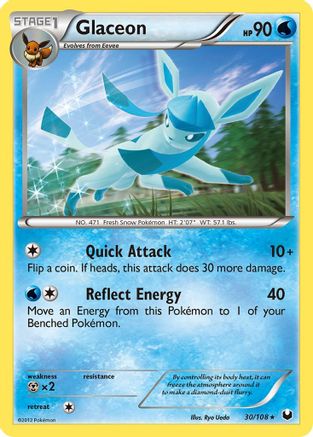 Glaceon - 30/108 - Rare - Reverse Holo