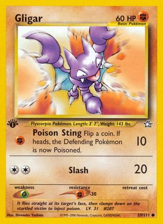 Gligar - 59/111 - Common - 1st Edition