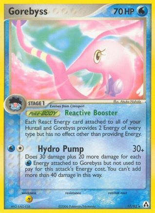 Gorebyss - 17/92 - Rare - Reverse Holo