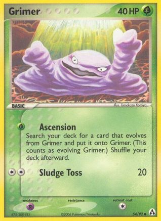 Grimer - 54/92 - Common - Reverse Holo