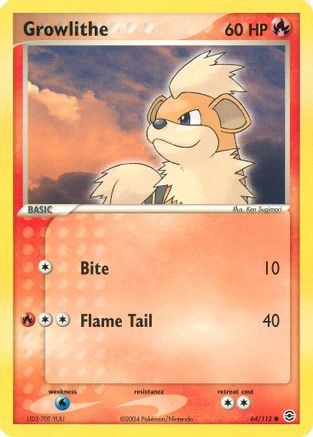 Growlithe - 64/112 - Common - Reverse Holo