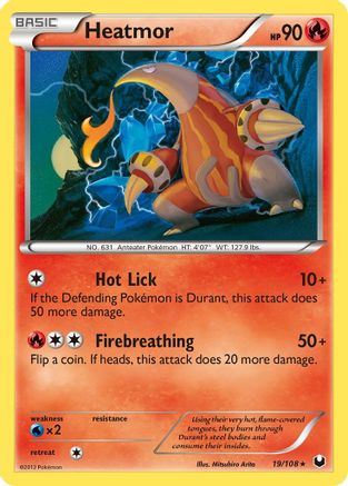 Heatmor - 19/108 - Rare - Reverse Holo