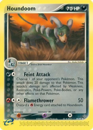 Houndoom - 34/97 - Uncommon - Reverse Holo