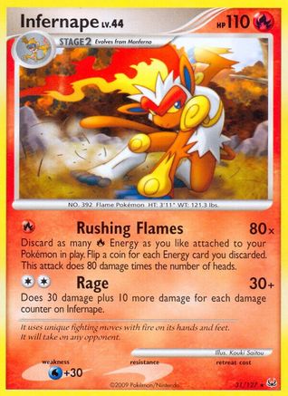Infernape - 31/127 - Rare