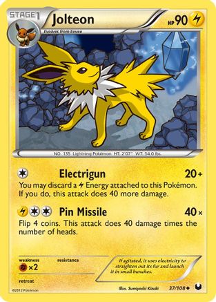Jolteon - 37/108 - Uncommon - Reverse Holo