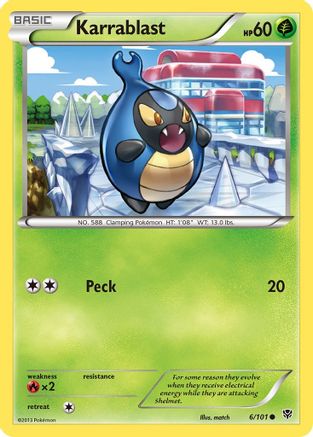 Karrablast - 6/101 - Common - Reverse Holo