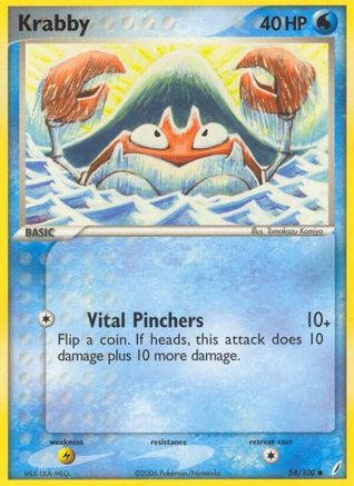 Krabby 054 - Reverse Holofoil - Common