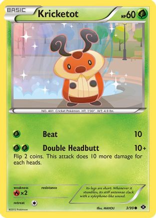 Kricketot - 3/99 - Common - Reverse Holo