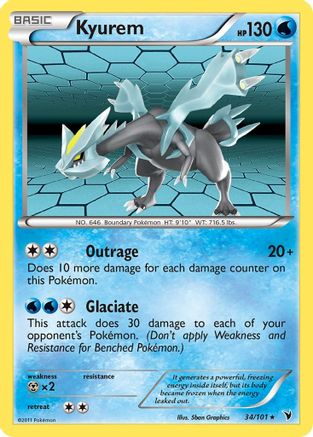 Kyurem - 34/101 - Holo Rare - Reverse Holo