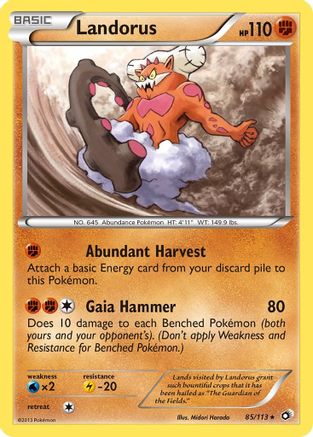 Landorus - 85/113 - Holo Rare - Reverse Holo