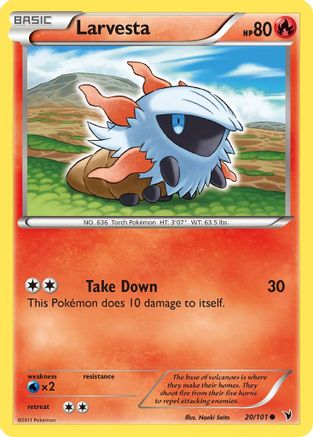 Larvesta (20) - 20/101 - Common - Reverse Holo