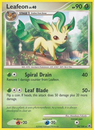 Leafeon (24) - 24/100 - Rare - Reverse Holo