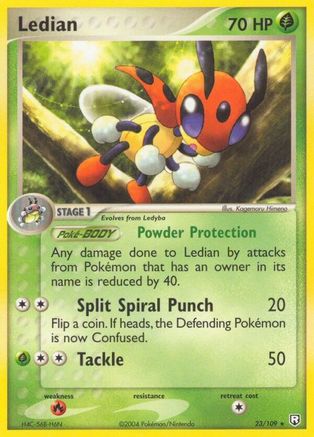 Ledian - 23/109 - Rare - Reverse Holo