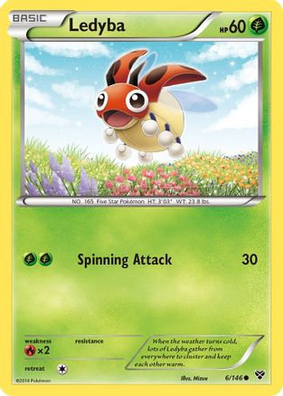 Ledyba - 6/146 - Common - Reverse Holo
