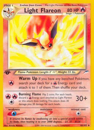 Light Flareon 046/105 - Unlimited Neo Destiny - Uncommon